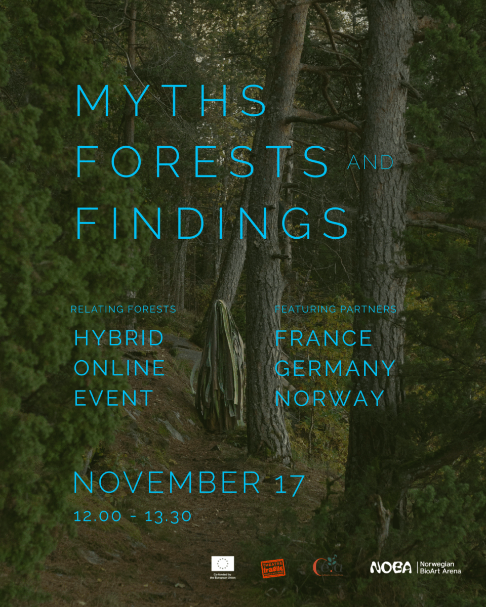 Rendez vous en ligne le lundi 17 novembre à 12h pour l'évènement final de restitution des travaux relating forests pour un partage d'expérience de par chaque partenaire sur la manière de renforcer, par l'art, la résonance de l'humain avec la forêt !